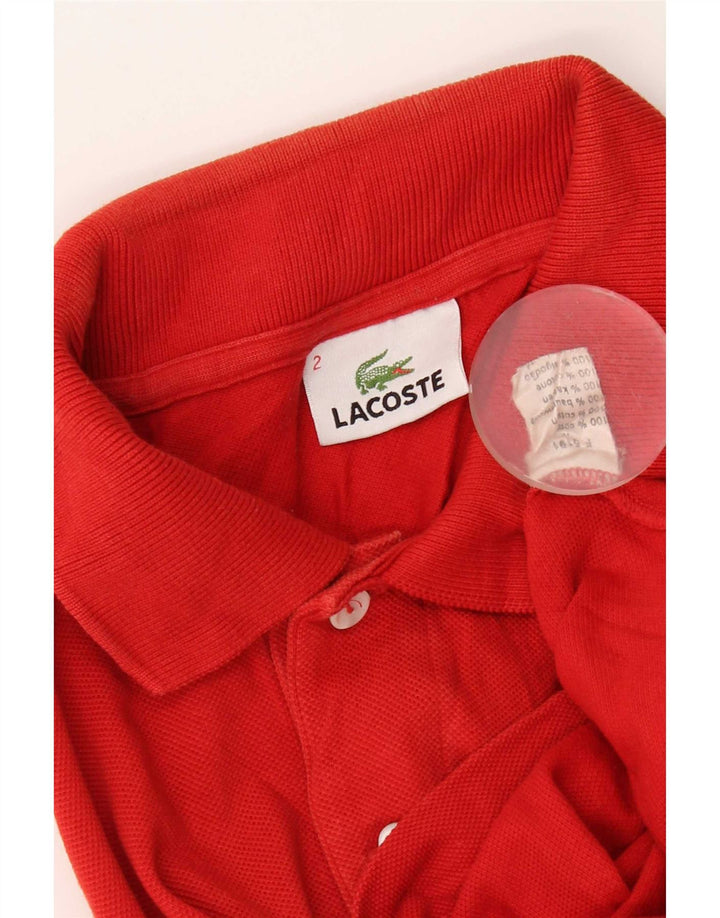 Camisa polo masculina Lacoste tamanho 2 XS algodão vermelho
