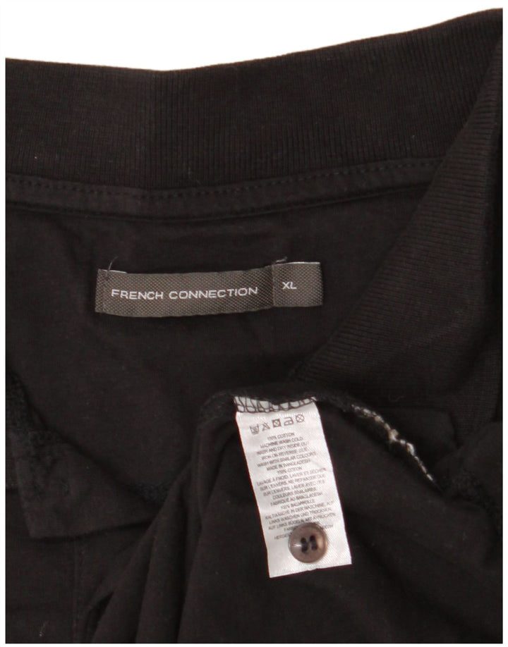 Camisa polo masculina FRENCH CONNECTION XL algodão preto