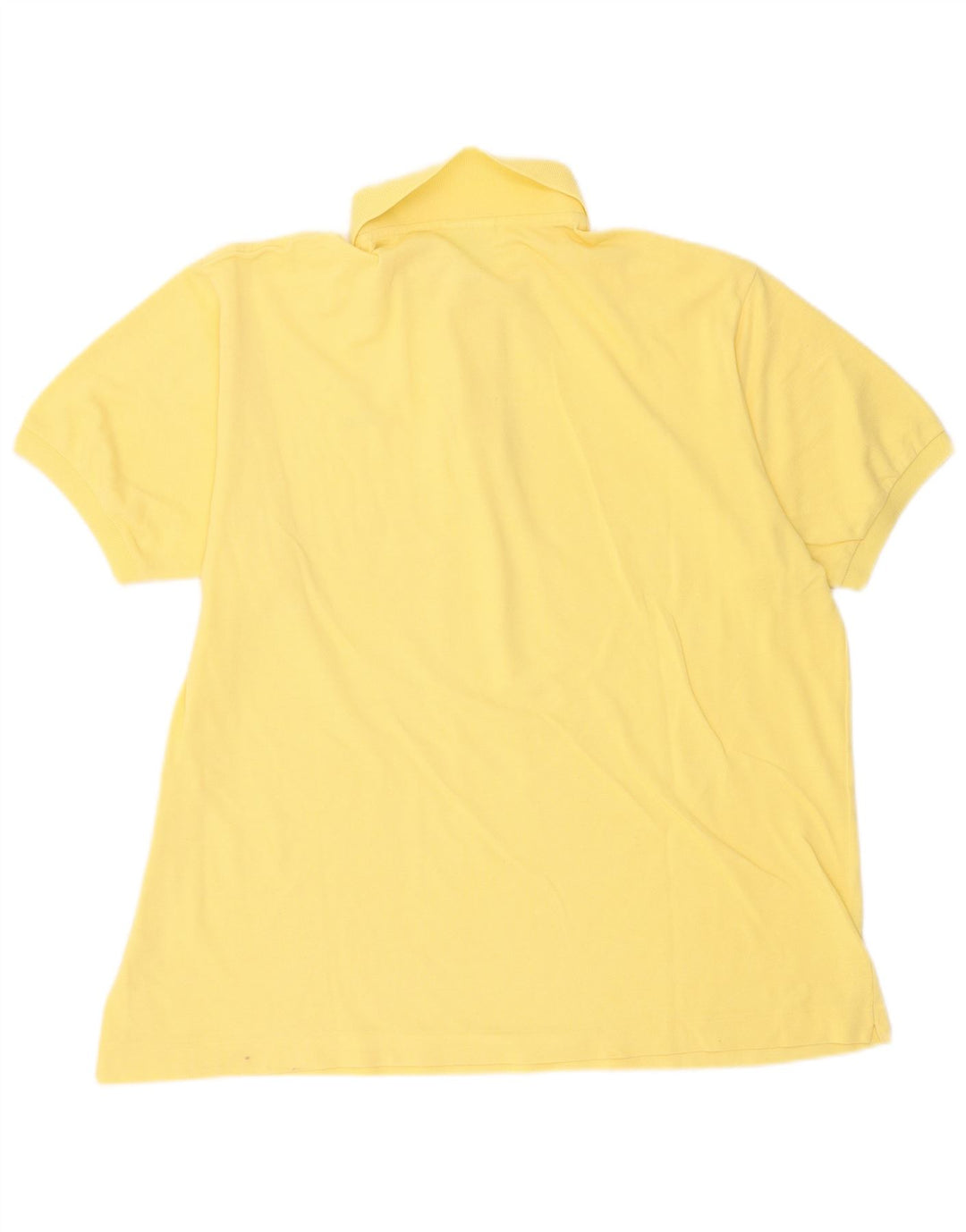 Camisa polo masculina Lacoste tamanho 7 2XL algodão amarelo