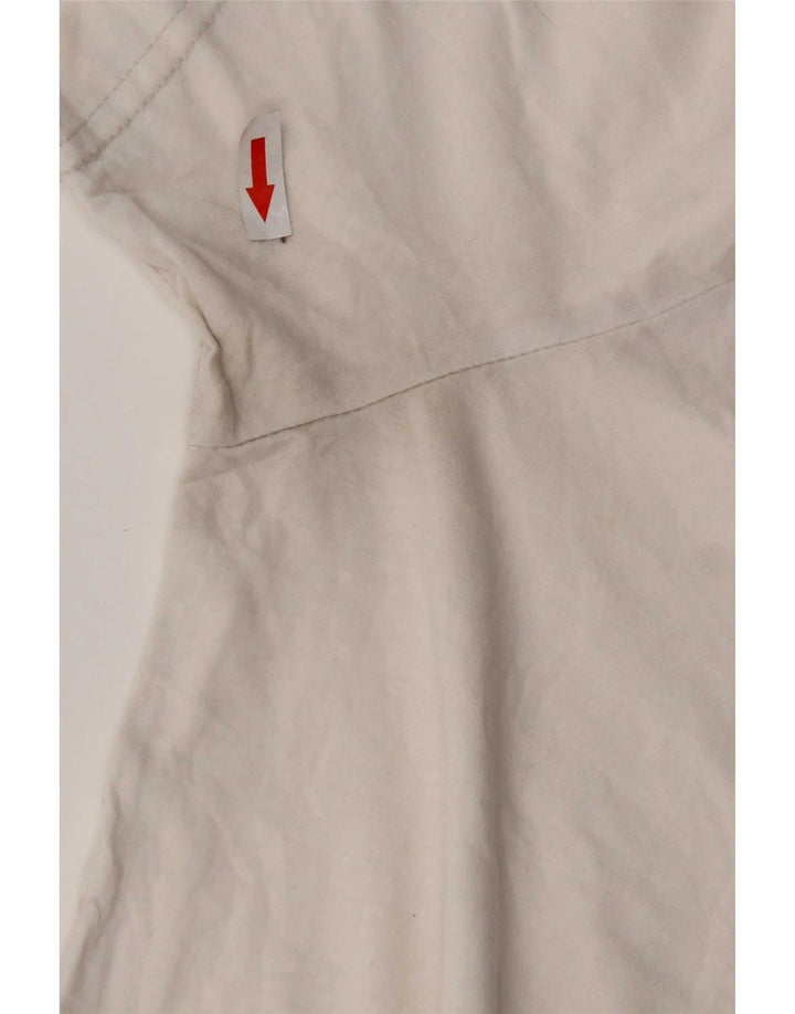 Adidas Mens Graphic T-Shirt Top Médio Algodão Branco