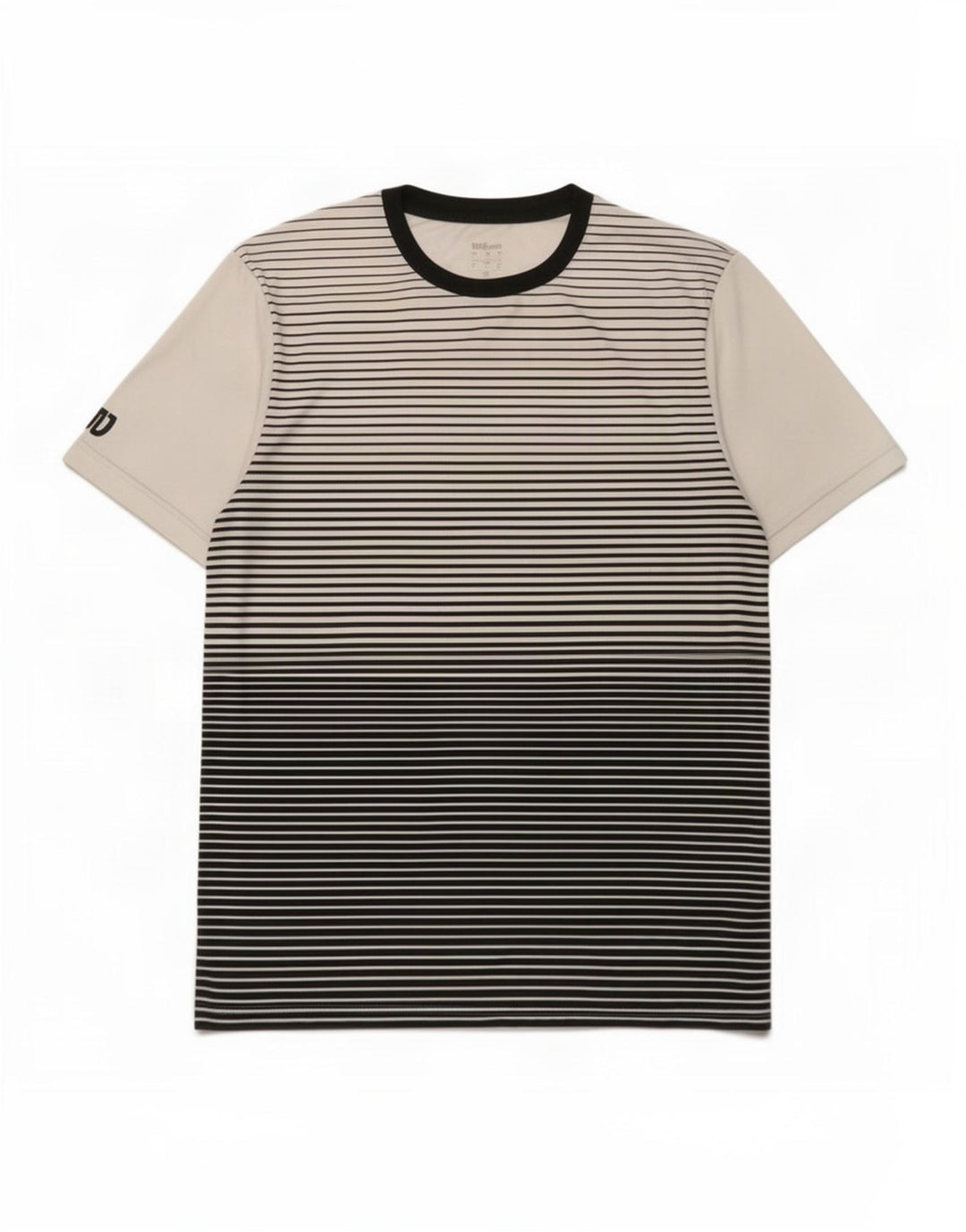 Camiseta masculina Wilson grande poliéster listrado branco