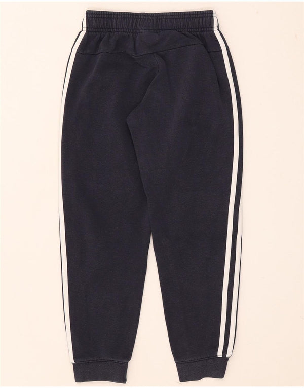 Adidas meninos calças de treino joggers 9-10 anos azul marinho algodão