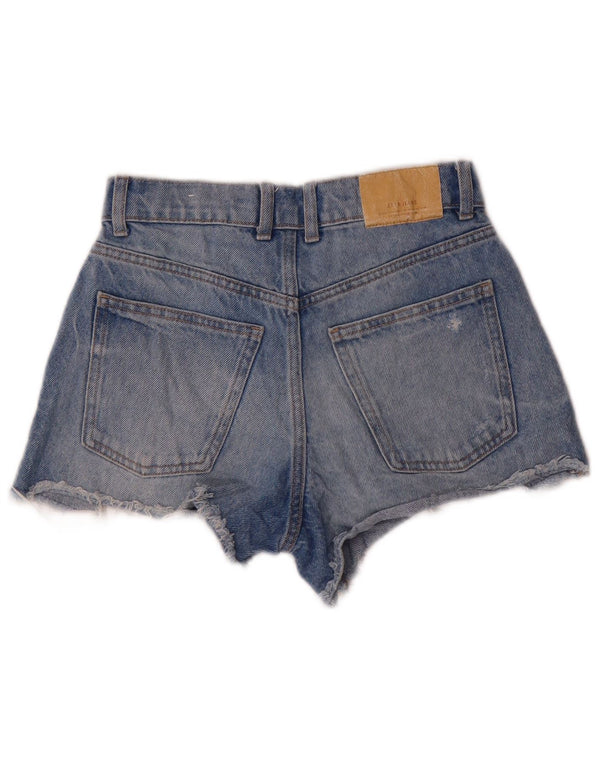 Zara Girls Shorts jeans desgastados 13-14 anos W24 algodão azul