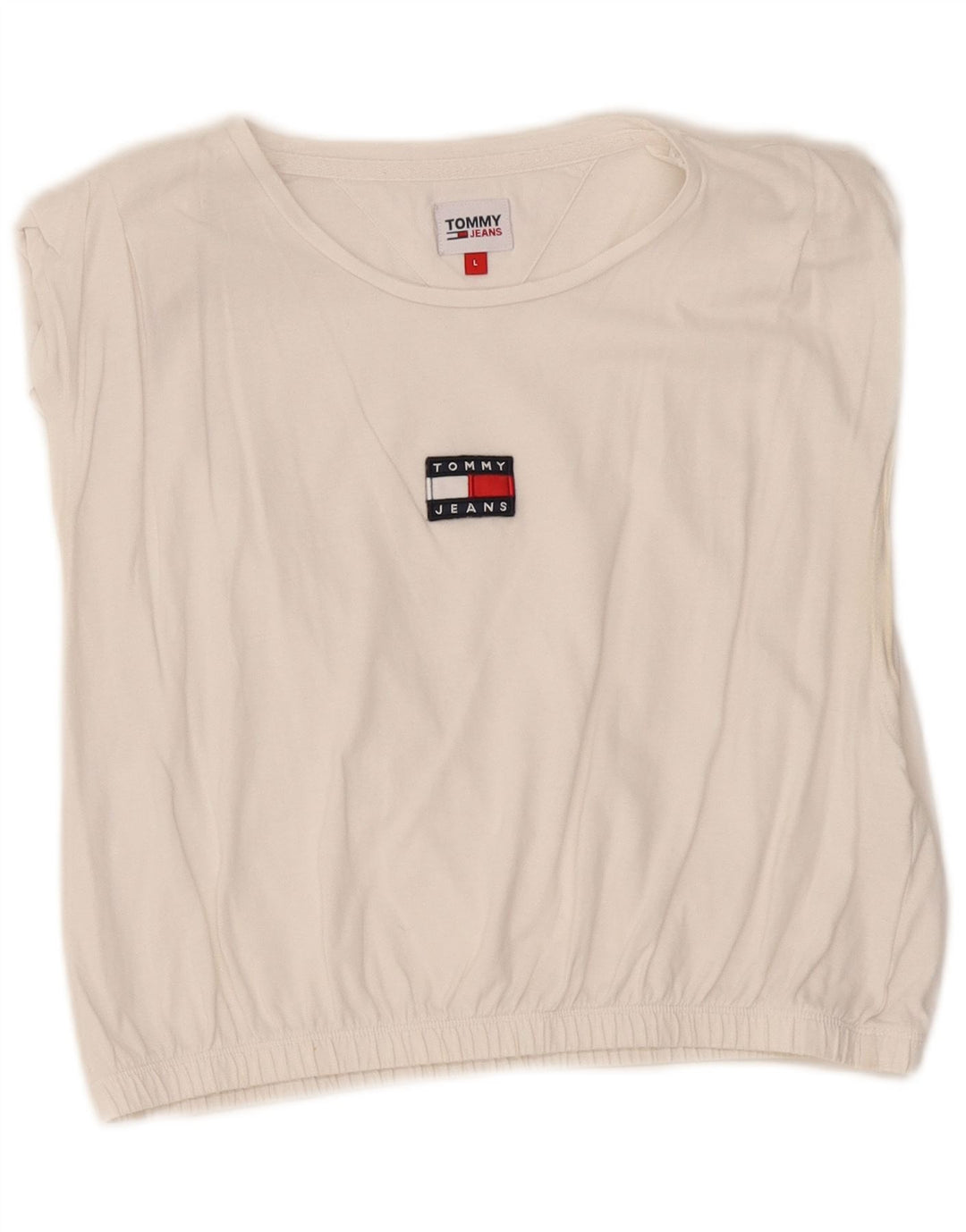 Top Tommy Hilfiger Feminino Crop Vest UK 14 Grande Branco