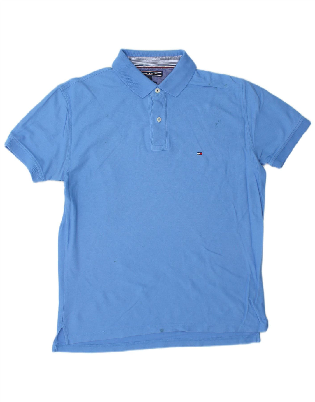 Camisa polo masculina TOMMY HILFIGER Regular Fit grande azul