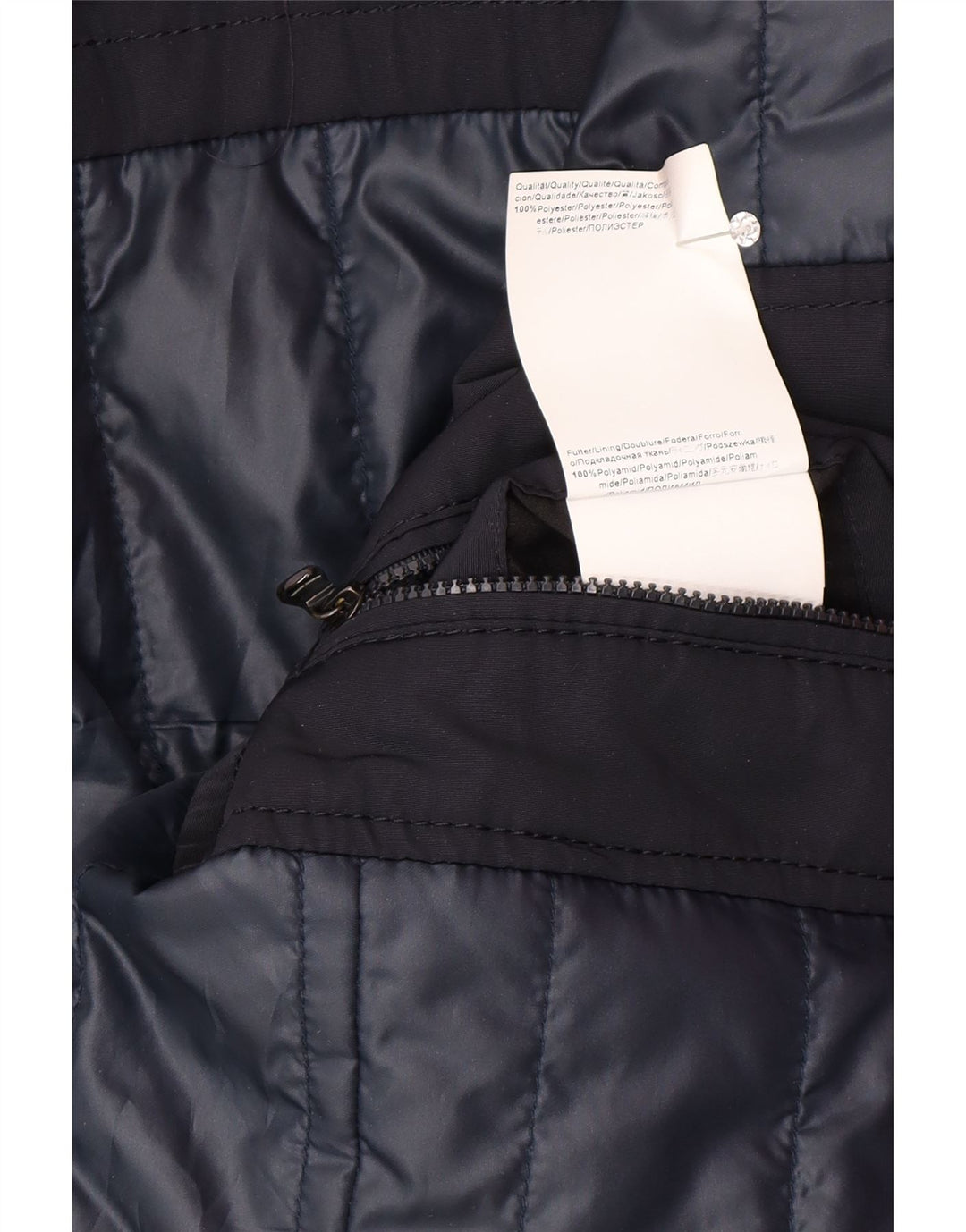 Jaqueta utilitária masculina Hugo Boss IT 52 XL poliéster azul marinho