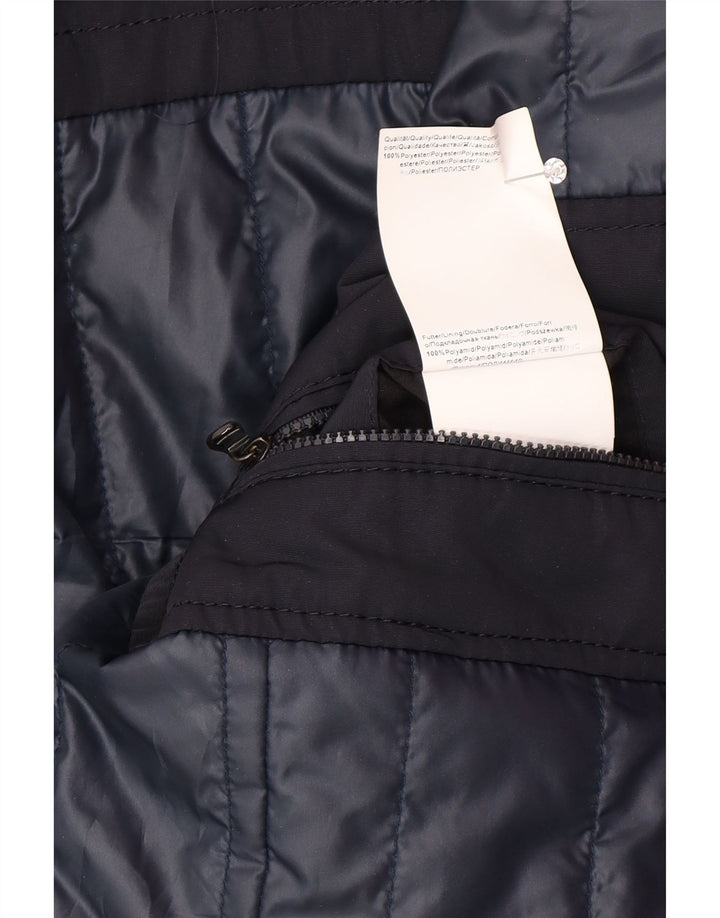 Jaqueta utilitária masculina Hugo Boss IT 52 XL poliéster azul marinho