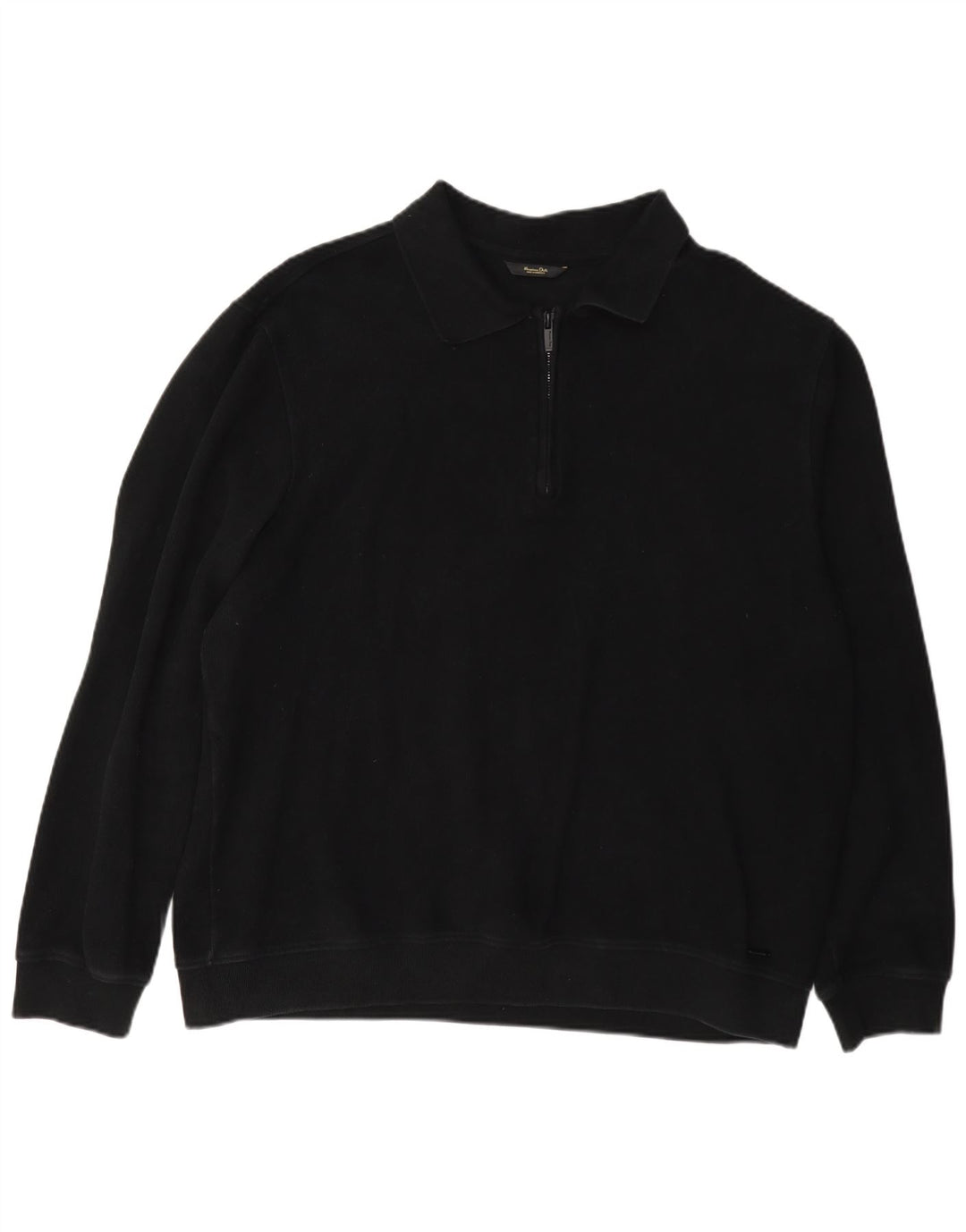 Suéter masculino Massimo Dutti com gola polo 2XL algodão preto