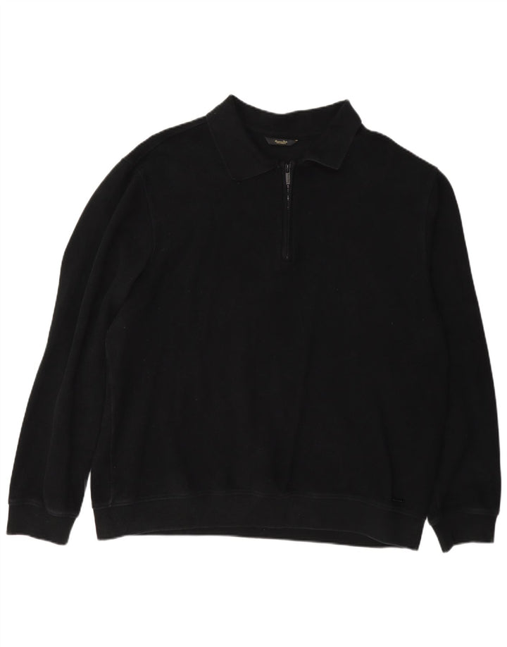 Suéter masculino Massimo Dutti com gola polo 2XL algodão preto