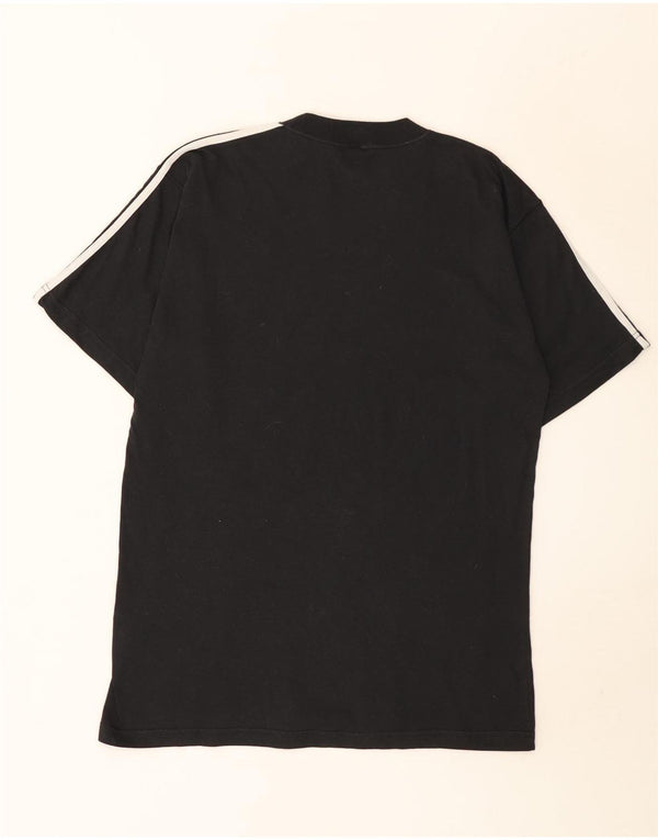 Adidas Mens T-Shirt Top Pequeno Algodão Preto