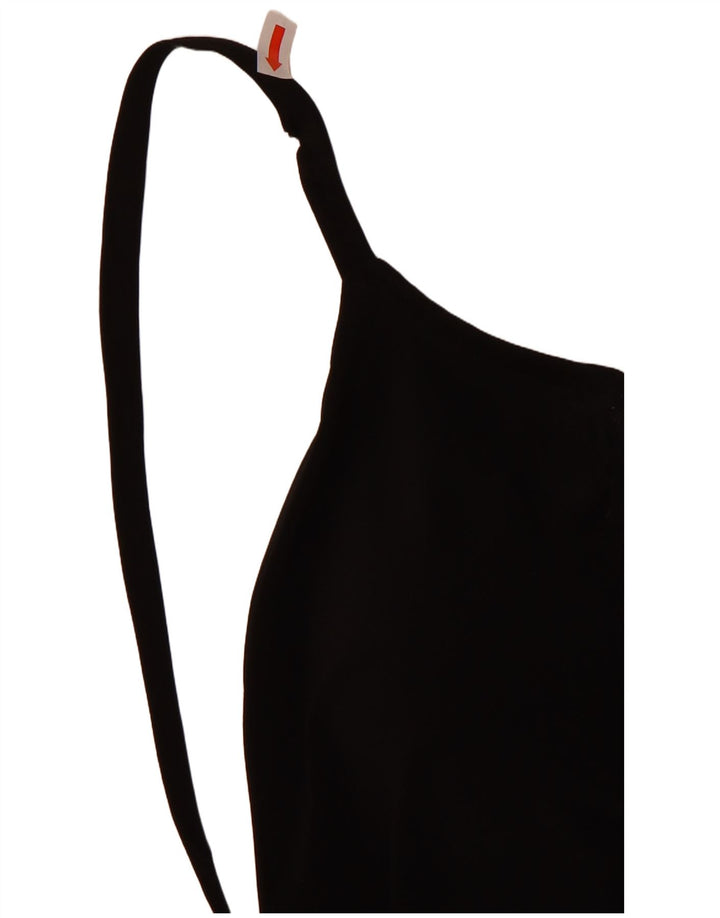 Joseph Ribkoff blusa feminina com babados na frente, Reino Unido 16, grande, preto, poliéster