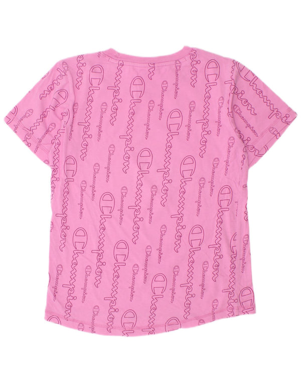 Camiseta feminina estampada Champion 11-12 anos grande rosa