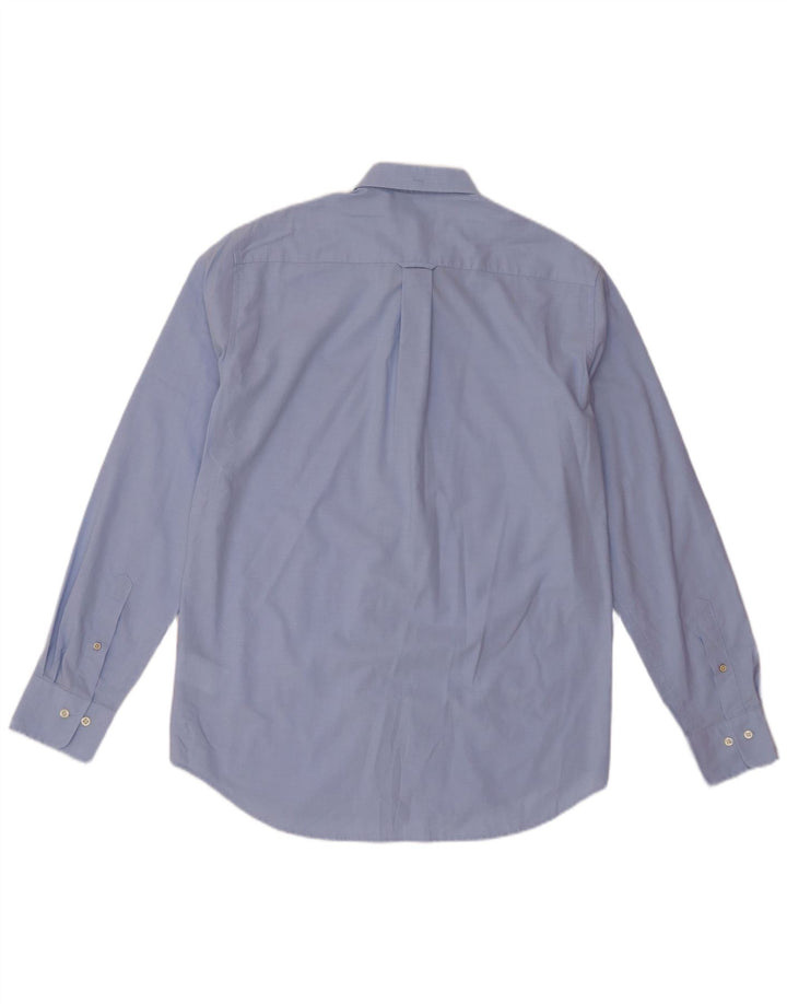 Camisa masculina Gant Regular Fit tamanho 39/40 15 3/4 algodão azul médio
