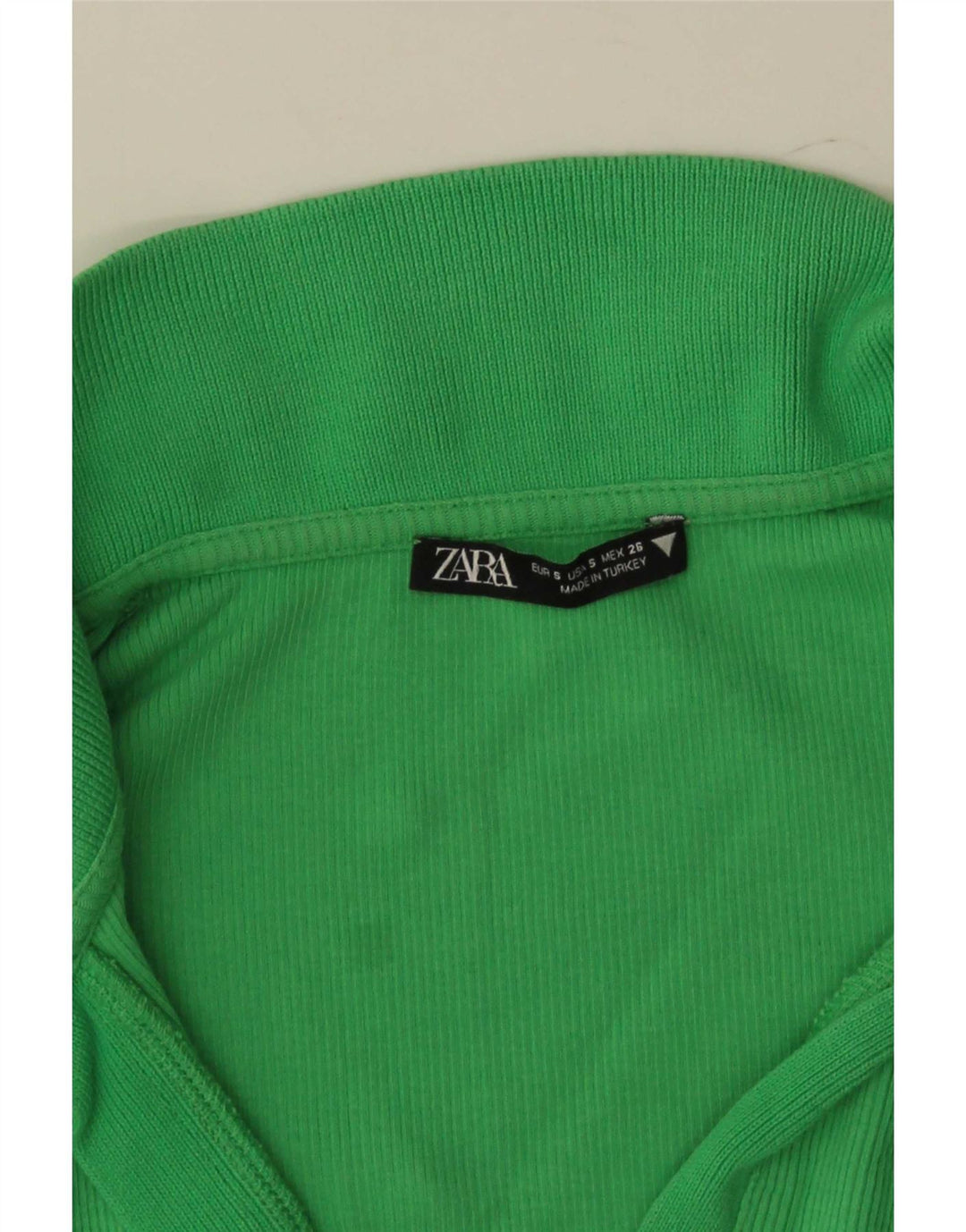 Vestido polo feminino Zara UK 8 pequeno verde