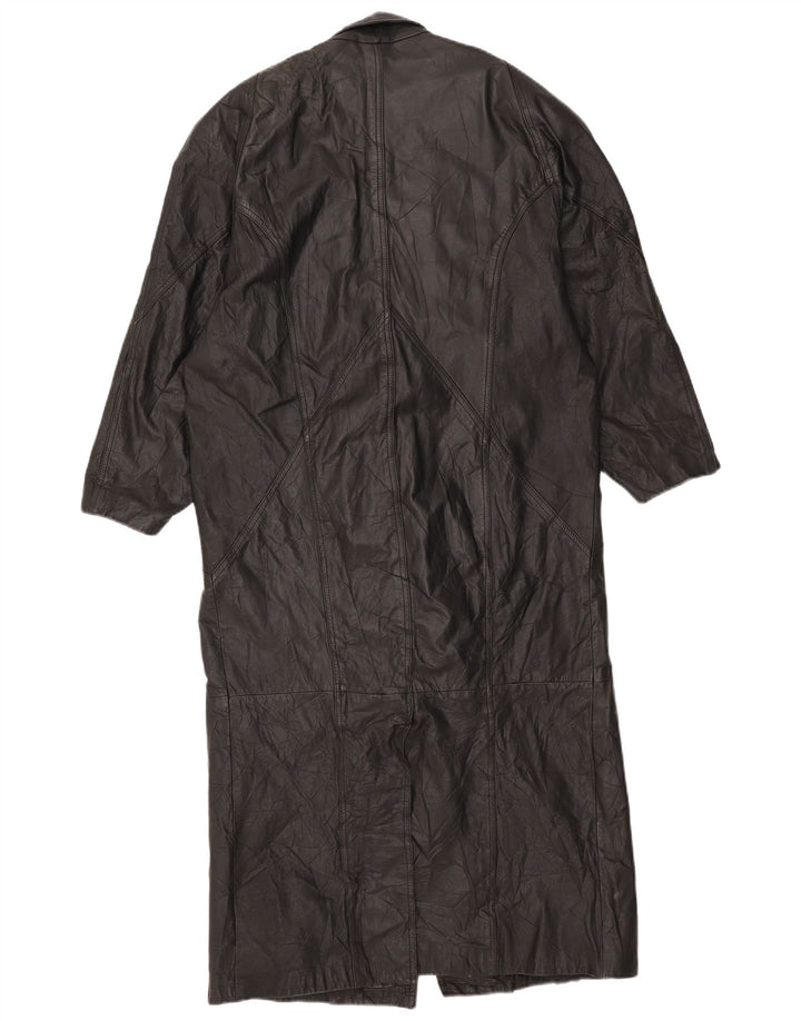 Casaco feminino de couro superdimensionado Winlit UK 14 médio preto