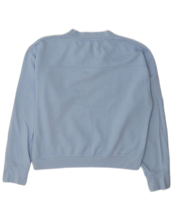 Zara moletom feminino jumper UK 10 pequeno azul poliéster