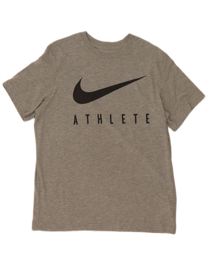 Camiseta Nike Masculina Dri Fit Graphic Top Grande Cinza Poliéster
