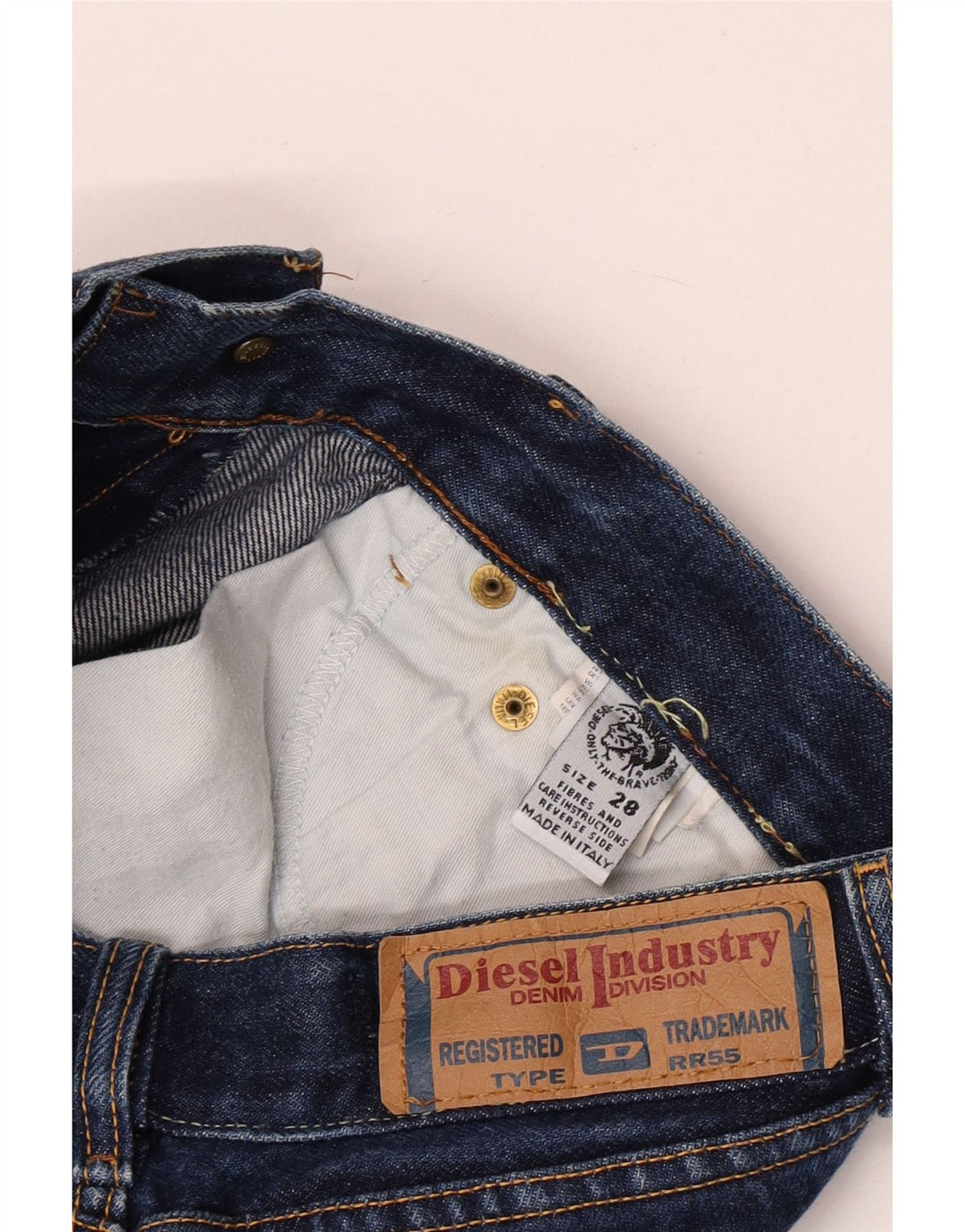 Jeans retos femininos Diesel W28 L29 algodão azul
