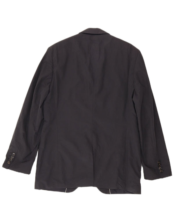 Jaqueta blazer masculina Hugo Boss com 2 botões EU 50 grande algodão cinza
