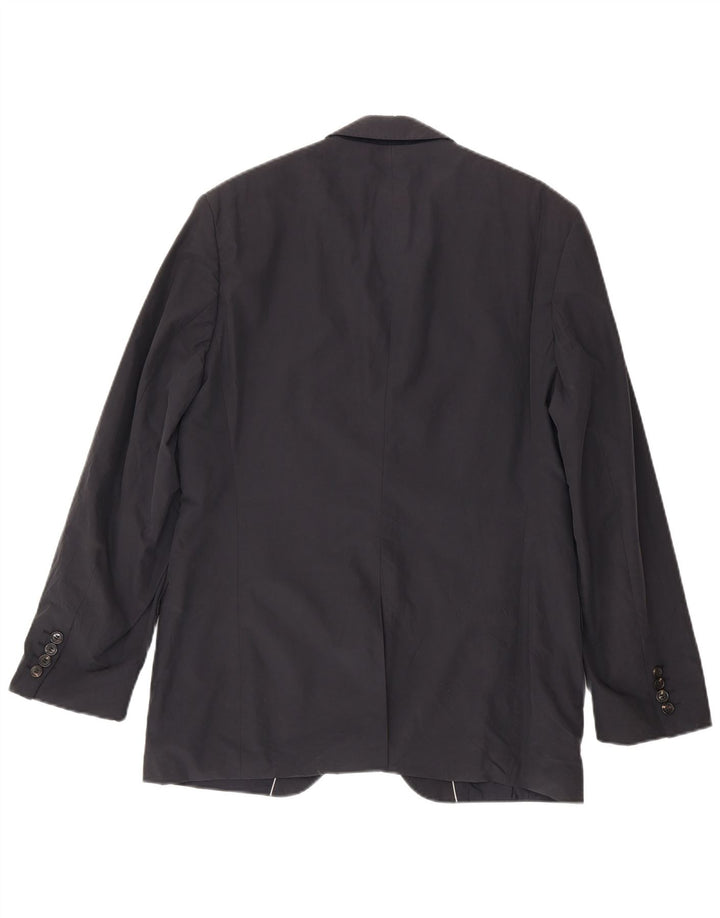 Jaqueta blazer masculina Hugo Boss com 2 botões EU 50 grande algodão cinza