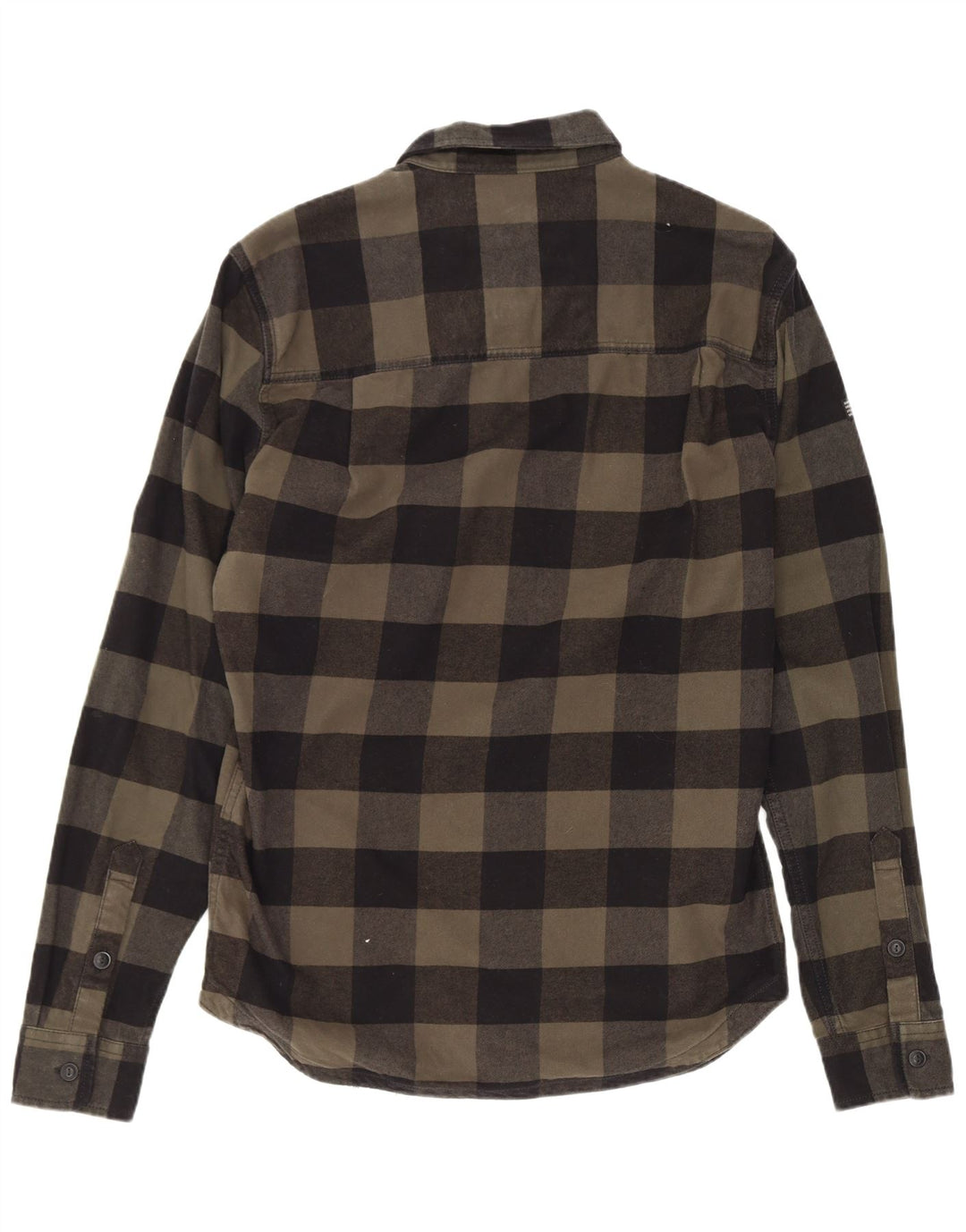 Camisa masculina Superdry de flanela Lumberjack médio cáqui algodão guingão