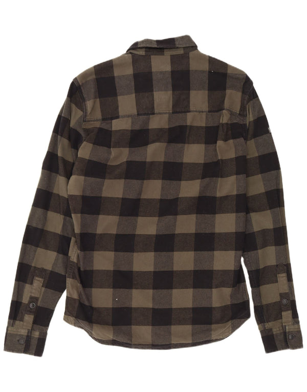 Camisa masculina Superdry de flanela Lumberjack médio cáqui algodão guingão