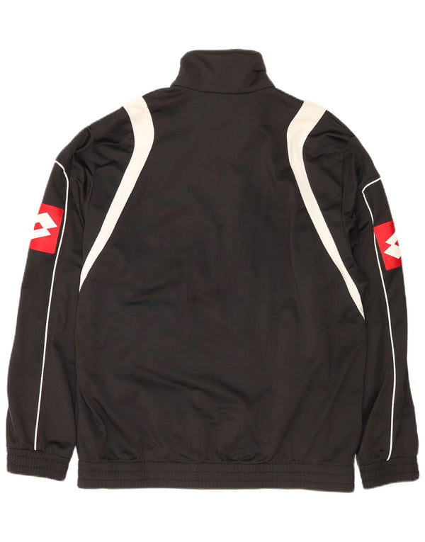 Lotto Mens Graphic Tracksuit Top Jacket XL Preto Colorblock Poliéster