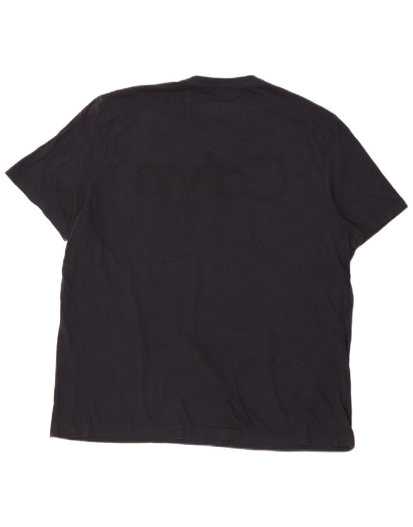 Calvin Klein Jeans Camiseta masculina gráfica Top XL Azul marinho
