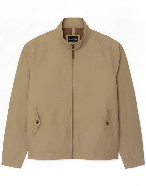 James Pringle Mens Bomber Jacket UK 42 XL Khaki Poliéster