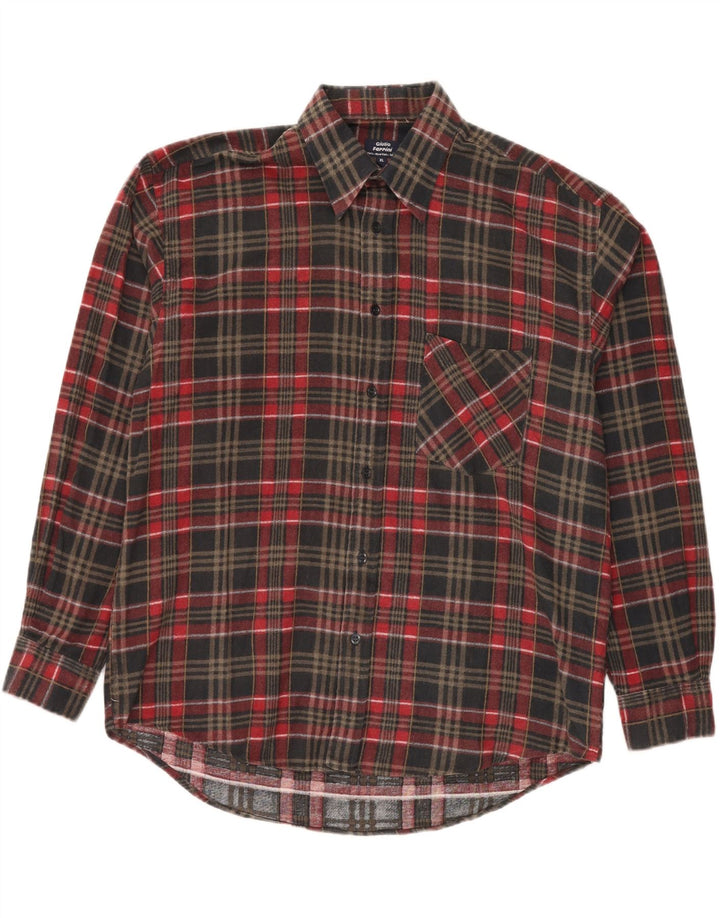 Camisa masculina de flanela VINTAGE XL algodão xadrez multicolorido