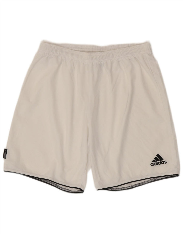 ADIDAS Mens Climalite Sport Shorts Médio Poliéster Branco