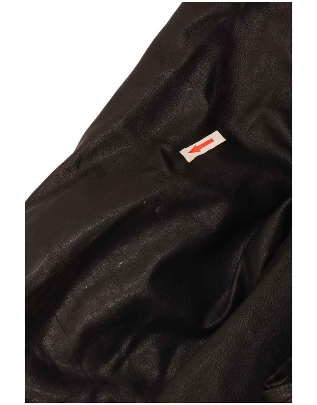 Jaqueta de couro vintage masculina com peito duplo UK 42 XL preta