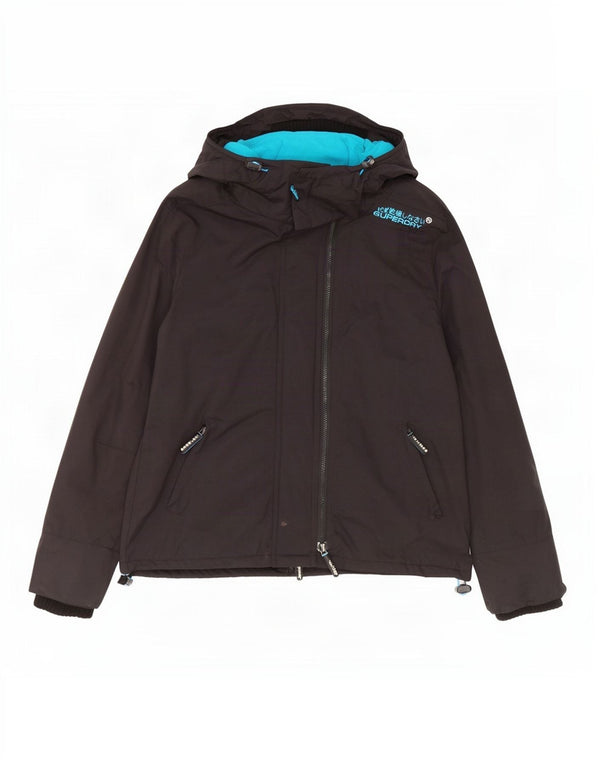 Jaqueta corta-vento feminina Superdry The Windcheater Graphic UK 18 XL preta