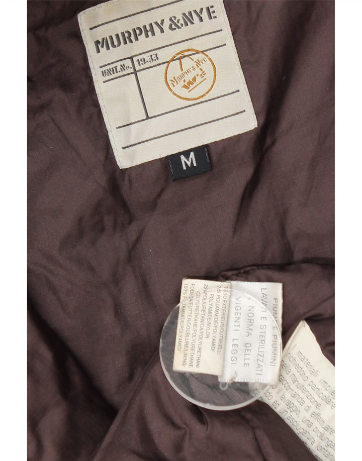 Jaqueta masculina acolchoada com capuz Murphy & Nye Reino Unido 38 nylon vermelho médio