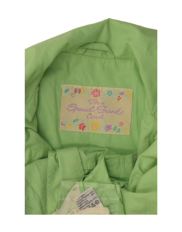 Jaqueta utilitária feminina vintage Reino Unido 16 grande poliéster verde