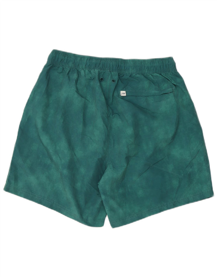 Shorts de natação masculino Jack Wills poliéster tie-dye verde médio