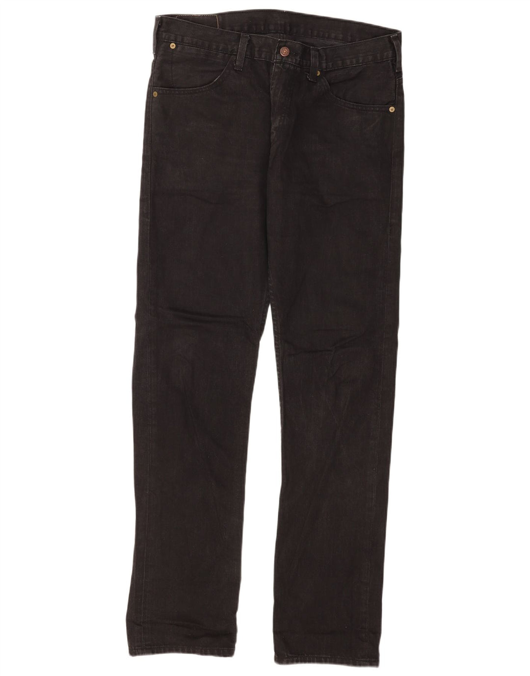 Levi's Masculino 504 Straight Jeans W34 L34 Algodão Preto