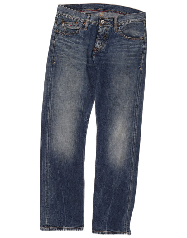 Tommy Hilfiger Mens Straight Jeans W33 L32 Blue Cotton