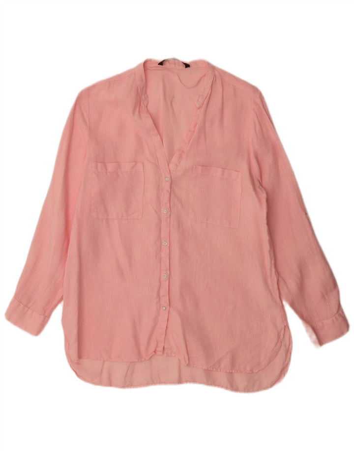 Blusa camisa feminina Zara Reino Unido 16 grande rosa
