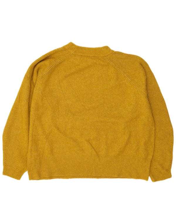 Suéter feminino Marks & Spencer com gola canoa grande Reino Unido 18 XL amarelo