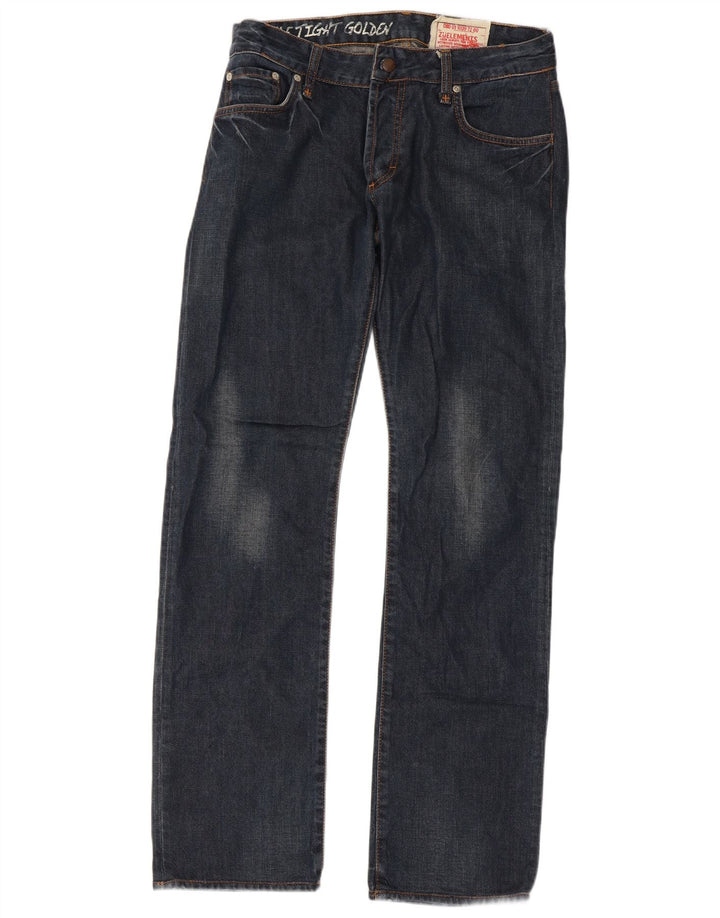 Jeans retos masculinos Zu Elements W31 L31 azul marinho algodão