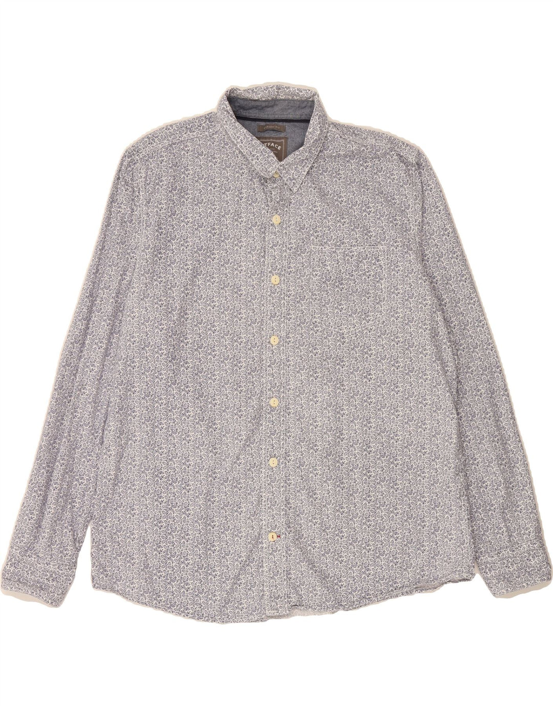FAT FACE Mens Classic Fit Shirt XL Blue Floral Cotton Vintage Fat Face and Second-Hand Fat Face from Messina Hembry 