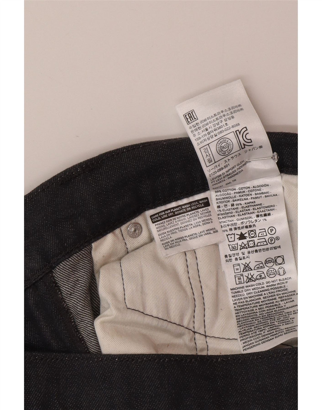 Calça Jeans Levis 511 Slim Masculina W34 L32 Cinza Algodão