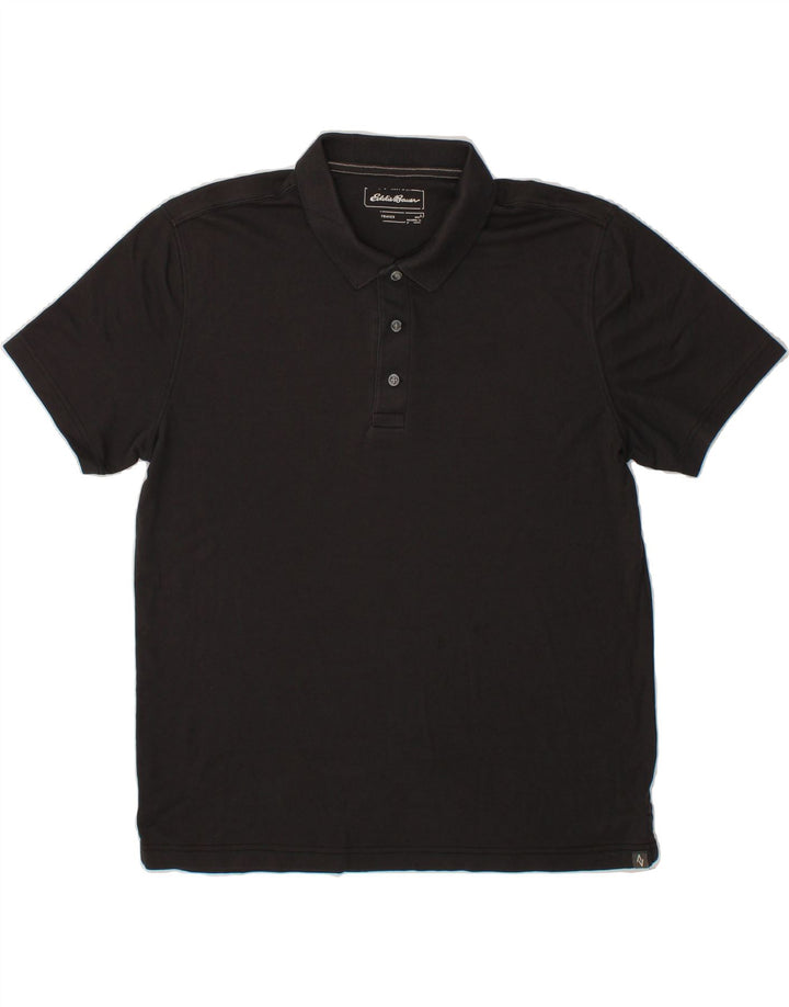 EDDIE BAUER Mens Polo Shirt Large Black Cotton Vintage Eddie Bauer and Second-Hand Eddie Bauer from Messina Hembry 