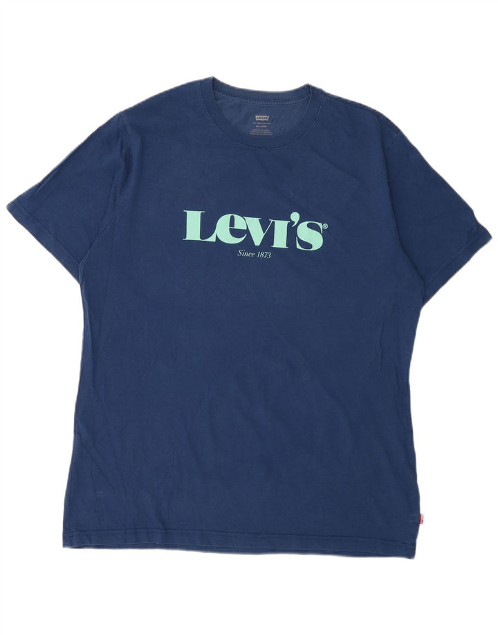 Camiseta masculina Levi's Relaxed Graphic Top Médio Azul Marinho