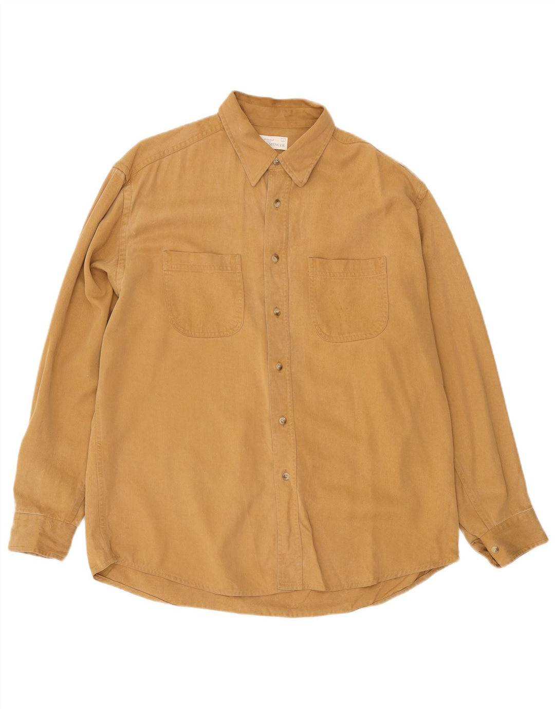 Camisa masculina Marks & Spencer grande bege Lyocell
