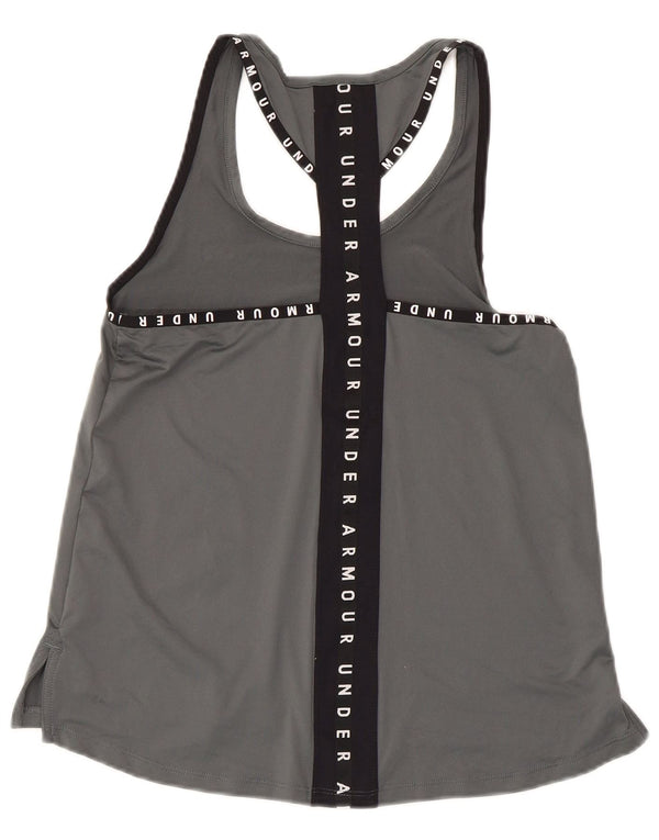 Under Armour feminino gráfico colete top UK 6 XS cinza colorblock