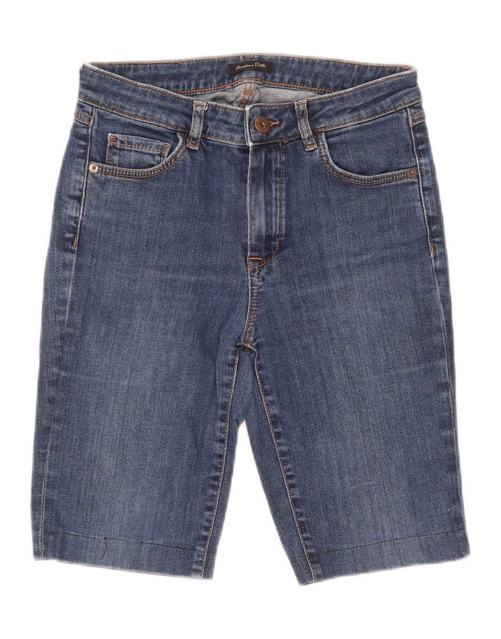 Shorts jeans feminino regular Massimo Dutti EU 36 XS W26 azul