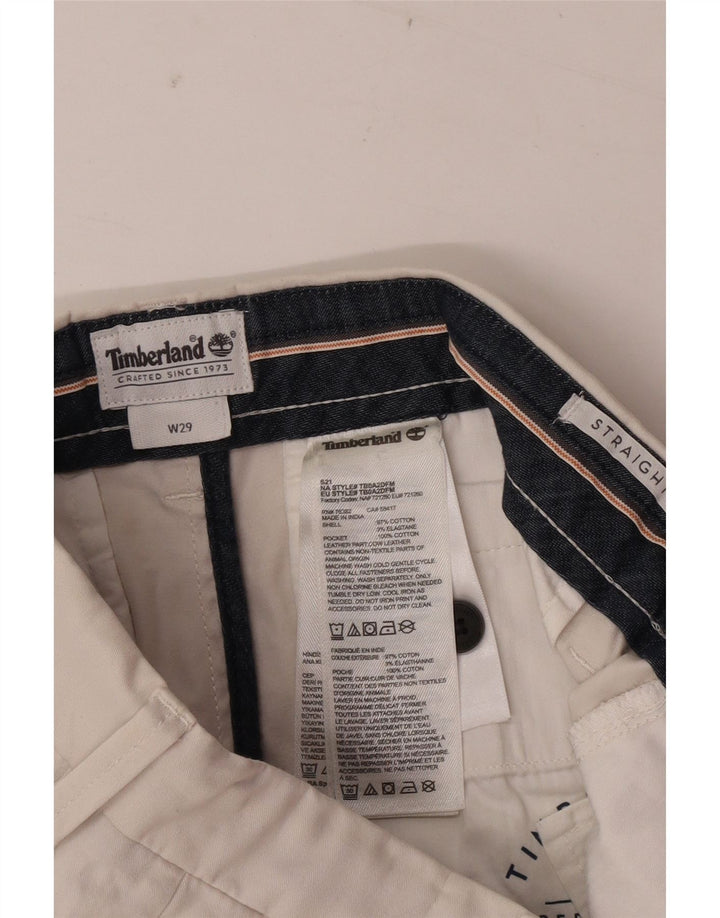 Timberland Mens Chino Shorts W29 Médio Off White Algodão