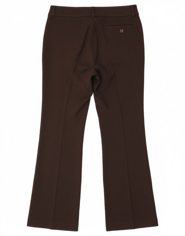Calça feminina Max Mara Weekend Bootcut Suit Reino Unido 8 pequena W27 L30 marrom